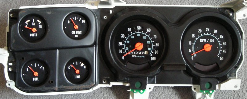 photo of factory tachometer cluster