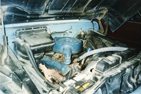Before photo of the 283 engine