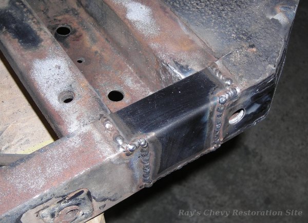 Photo of radiator support after welding