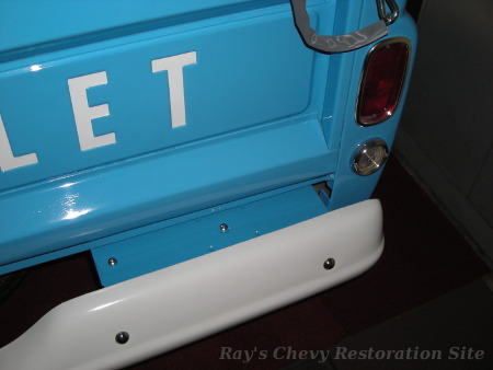 Photo of re-painted bumper filler panel