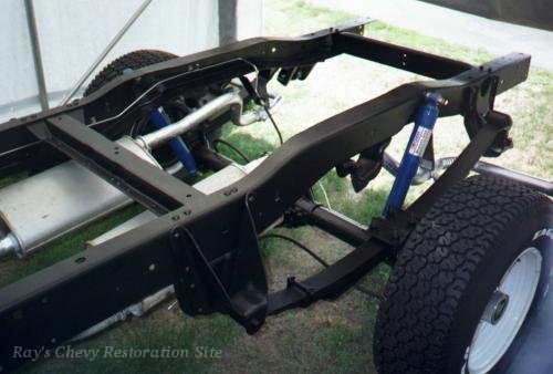 Photo of the rear frame/suspension after paint