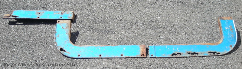 Photo of the rusty flange pieces used as templates