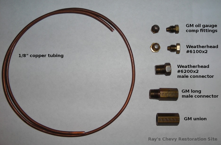 72'' Oil Pressure Gauge Tubing Kit, Mechanical Oil Pressure Gauge